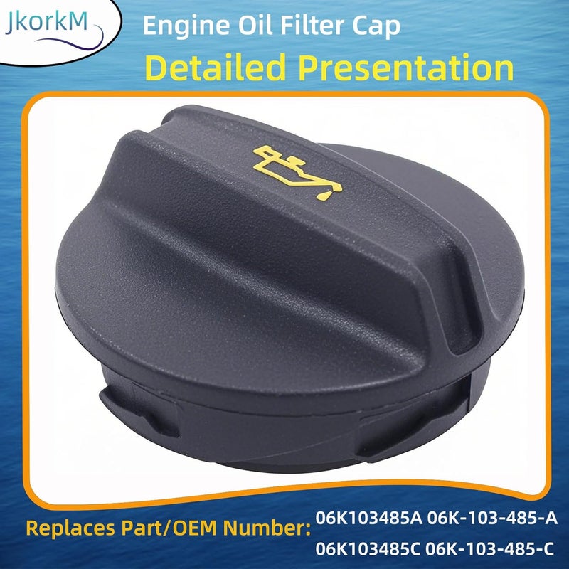 JkorkM غطاء تعبئة زيت المحرك 06K103485C متوافق مع فولكس فاجن - يناسب فولكس فاجن بيتل CC باسات جيتا تيغوان، بديل لرقم OEM 06K103485C 06K 103 485 C 06K-103-485-A 06K 103 485 A - Image 4